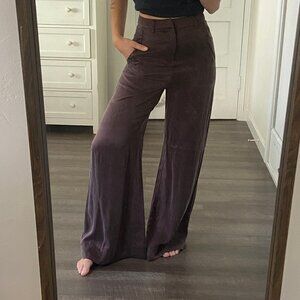 Miramar Sirena Brown Wide-Leg Trouser Pants